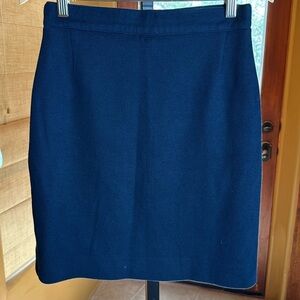 Vintage Fashion For You Navy Blue Knit Pencil Skirt Size 4